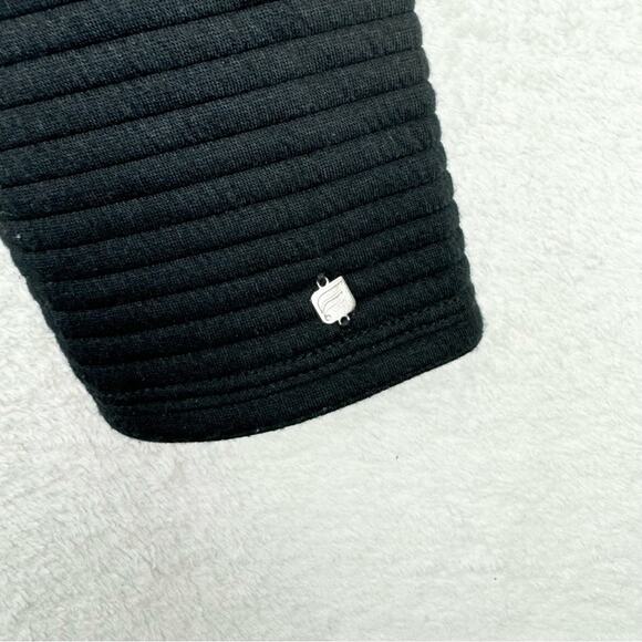 Fabletics Bre Long-Sleeve Tunic Top Sweatshirt Textured Faux Leather Look Size L - Picture 7 of 15